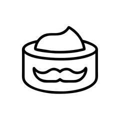 Beard Wax Container Styling Icon Design