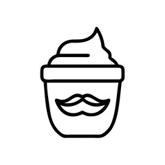 Beard Wax Container Styling Icon Design