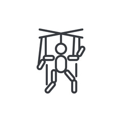 Puppet toy line icon