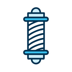Barber Pole with Spiral Stripe Icon Design