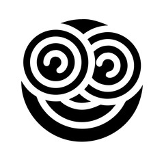 Spiral Noodles Pasta Shape Icon Design