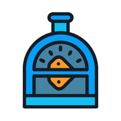 Pizza Oven with Chimney Icon Design
