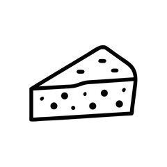 Parmesan Cheese Block Piece Icon Design