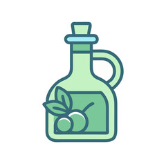 Olive Oil and Lemon Ingredient Icon Design