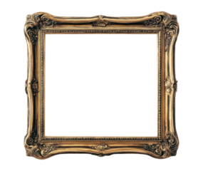 PNG Rectangle vintage picture framed mockup art decorative painting.