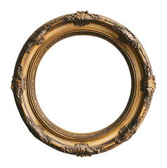 Obraz premium PNG Round vintage picture framed.