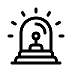 Safety Alarm Line Icon. Single icon, line vector icon