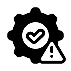 Risk Management Glyph Icon. Single icon, glyph vector icon