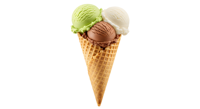Ice cream isolated on transparent background
