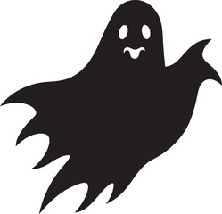 Ghost black vector icon on white background
