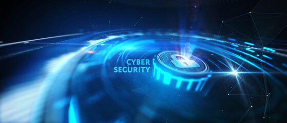 Cyber security data protection business technology privacy concept. 3d illustration