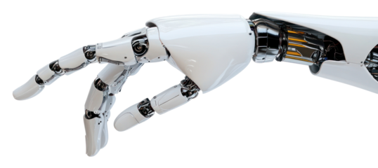 PNG 3d robot hand touching intelligence electronics technology.