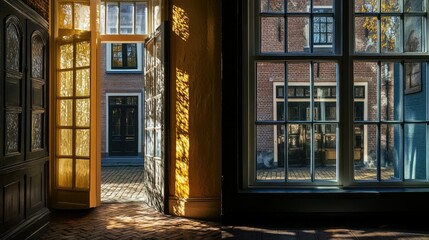 Golden Hour Illumination in an Old Dutch House