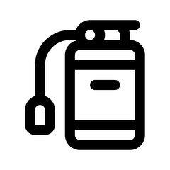 Fire Extinguisher Simple Line Icon. Single icon, line vector icon