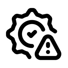 Risk Management Simple Line Icon. Single icon, line vector icon