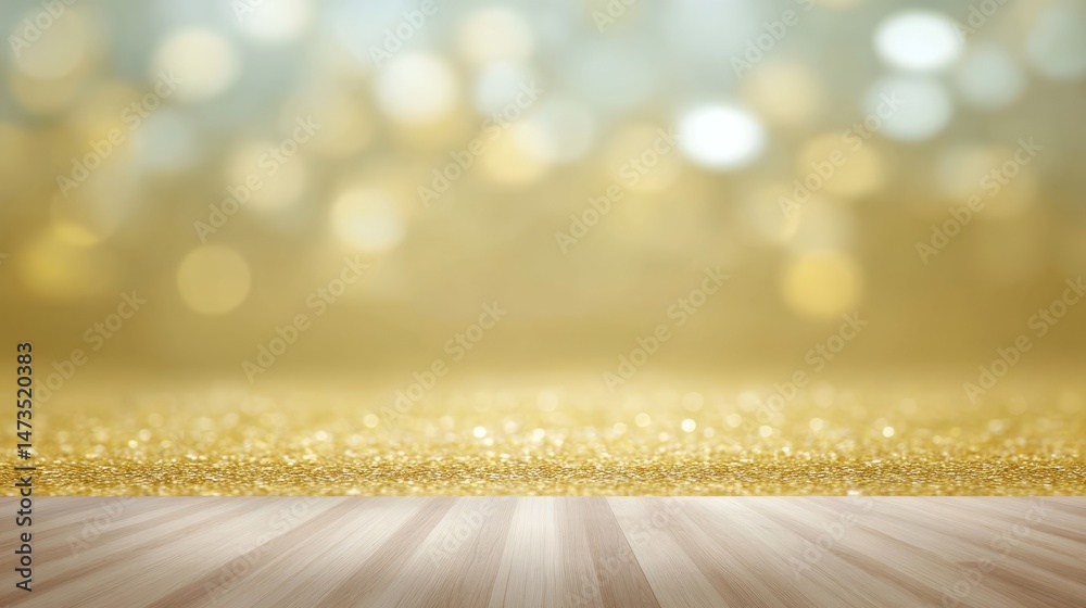 Poster Golden gradient background features a soft light burst at the center with faint bokeh sparkles, providing ample space for spiritual designs and inspirational messages
