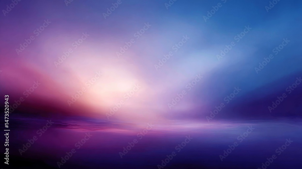 Poster A smooth gradient of soft lavender gradually deepens into rich indigo, capturing the serene beauty of twilight in an abstract and calming backdrop