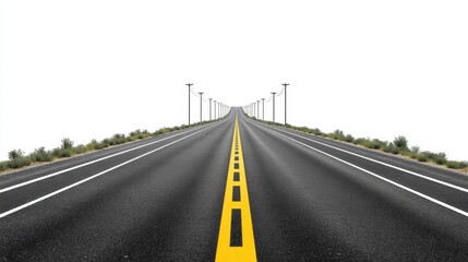 Naklejka premium Endless Road Journey Adventure Travel Highway
