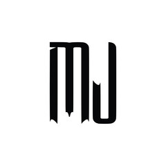 MJ monogram logo design letter text name symbol monochrome logotype alphabet character simple logo