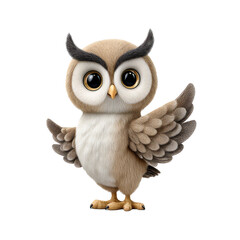Naklejka premium Discover the Charm of Cloth Dolls in Various Animal Shapes Featuring Adorable Owl Designs with Big Eyes and Wings