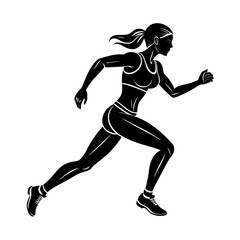 runner silhouette vector