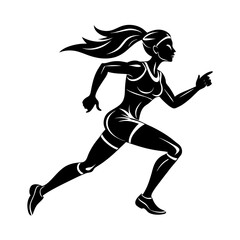 runner silhouette vector
