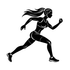 runner silhouette vector