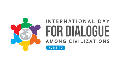 international day for dialogue among civilizations vector design