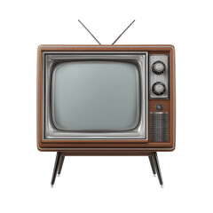 Vintage Wooden Television: A Retro Entertainment Device , isolated on white background png