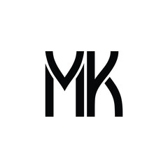 MK monogram logo design letter text name symbol monochrome logotype alphabet character simple logo