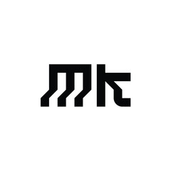 MK monogram logo design letter text name symbol monochrome logotype alphabet character simple logo