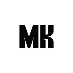 MK monogram logo design letter text name symbol monochrome logotype alphabet character simple logo