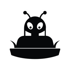 alien lifeforms in tank black silhouette