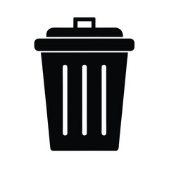 black silhouette of delete trash 