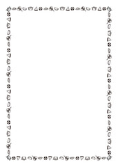 シンプルな手書きのかわいい夏イメージ四角フレーム