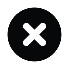 close x black silhouette 