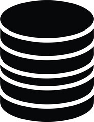 database stack logo silhouette icon vector illustration