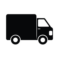 delivery truck logistics black silhouette 