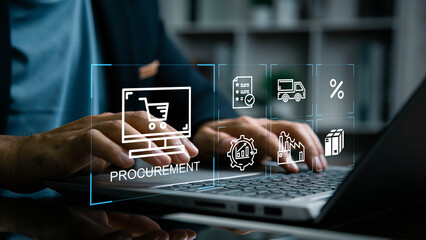 Procurement Management Industry concept. Supply Chain retail logistics, transportation suppliers,...