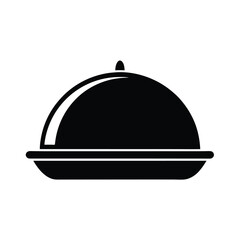 food tray with dome lid black silhouette 