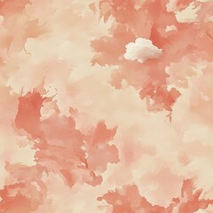 Delicate blush tones, abstract watercolor clouds