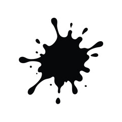 ink splash or brushstroke black silhouette 