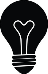 light bulb wire logo silhouette icon vector illustration