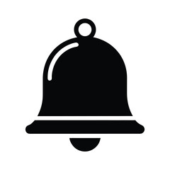 notification bell black silhouette 