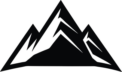 mountain peak logo icon vector illustration