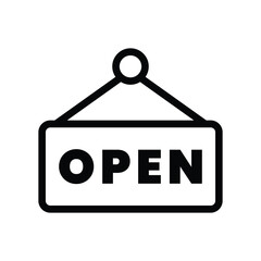 illustration graphic vector is cafe sign with text 'open'. Perfect for icon, banner, flyer or social media design.