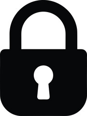 padlock closed logo icon vector illustration