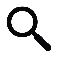 search magnifying glass black silhouette 