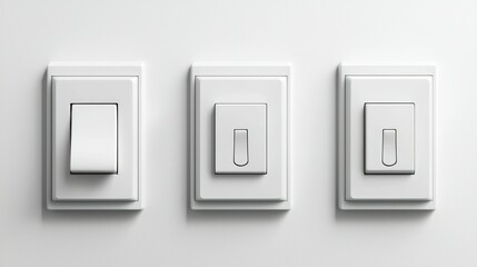 Switches isolated on white background