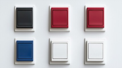 Switches isolated on white background